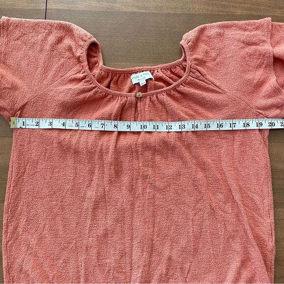 Madewell | Women’s Texture & Thread Tiered-Sleeve Top Layers Rusty Orange Fall S - Picture 11 of 11